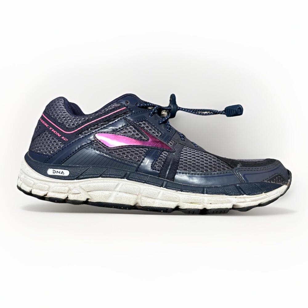 Brooks Shoes Womens 8 Addiction 12 Running Sneakers Blue Lace Up